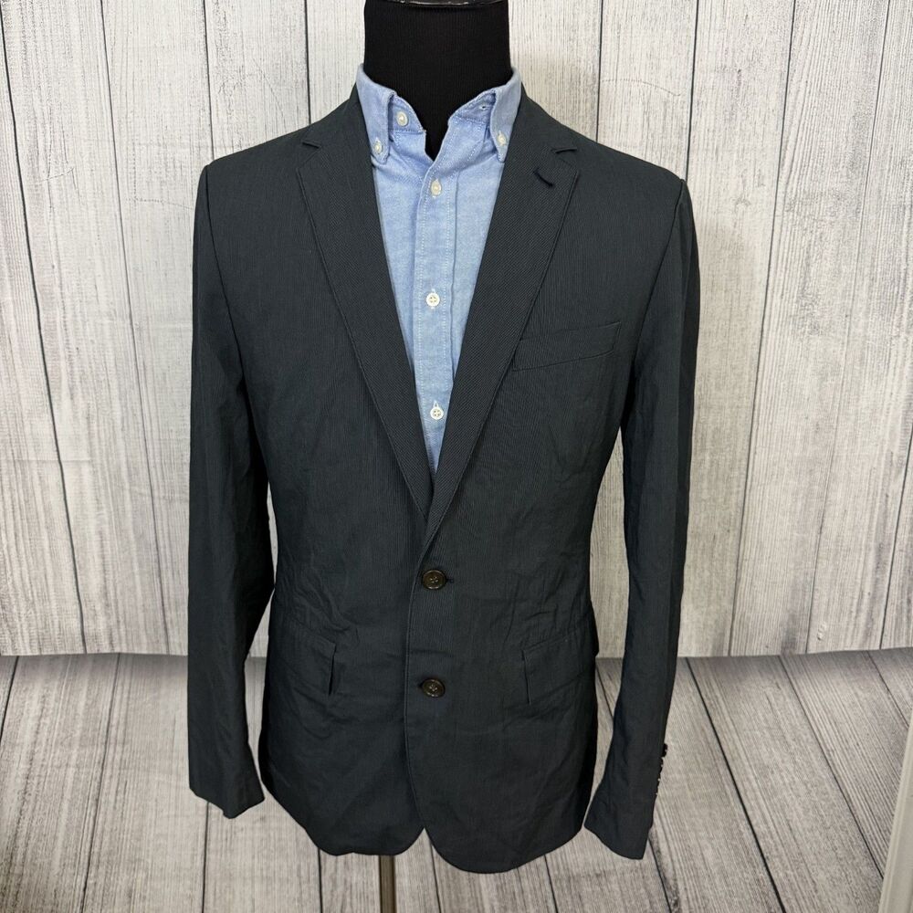 J. Crew Men's Medium Bluish Gray 2-Button Single-Vent Sports Coat